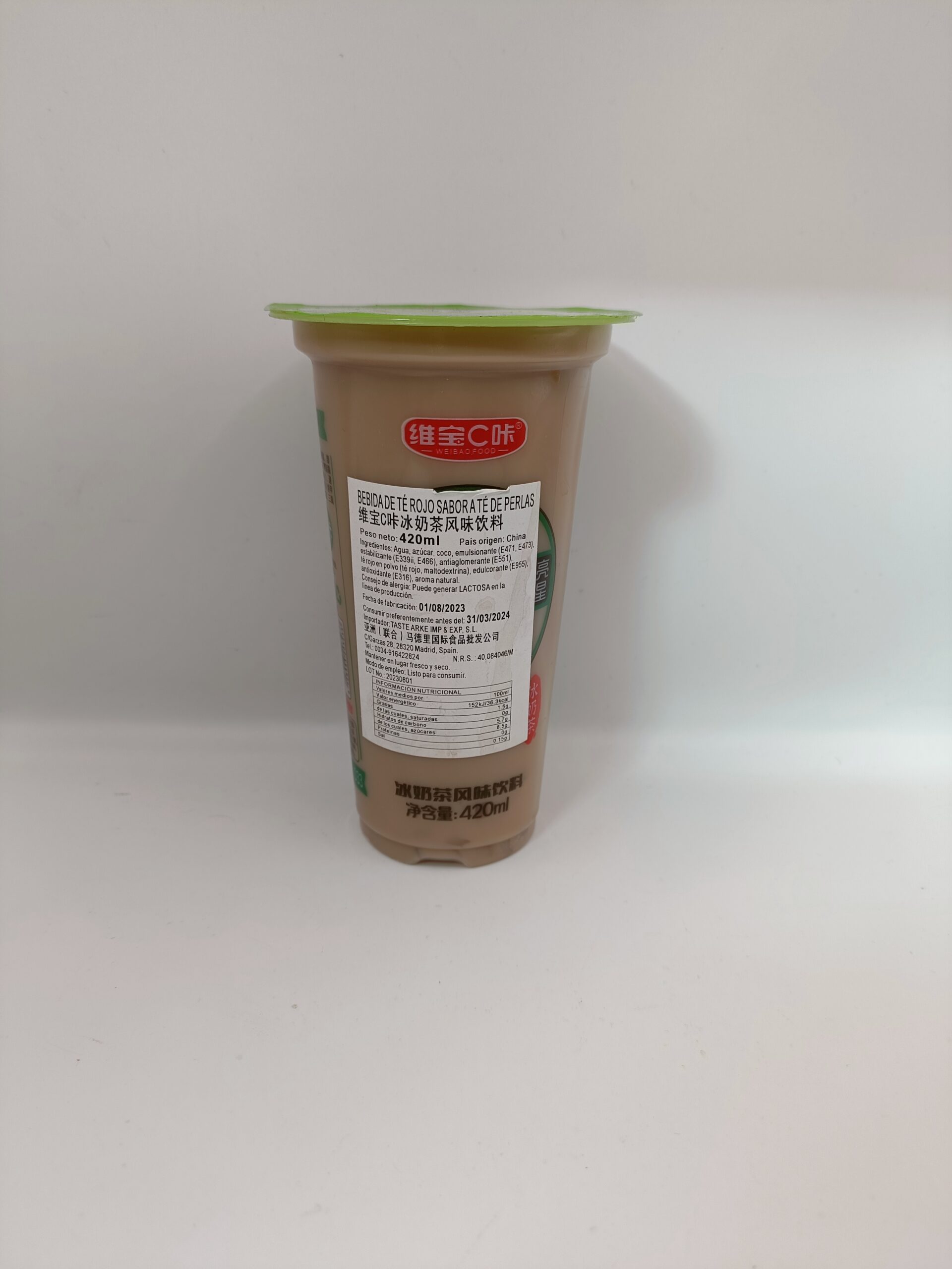 Bebida de té rojo sabor a té de perlas - Imagen 2